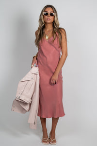 LUCY PARIS | Andee Bias Dress - Dusty Rose