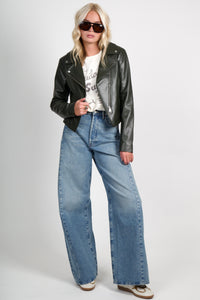 LAMARQUE | Pascale Leather Jacket - Dark Olive