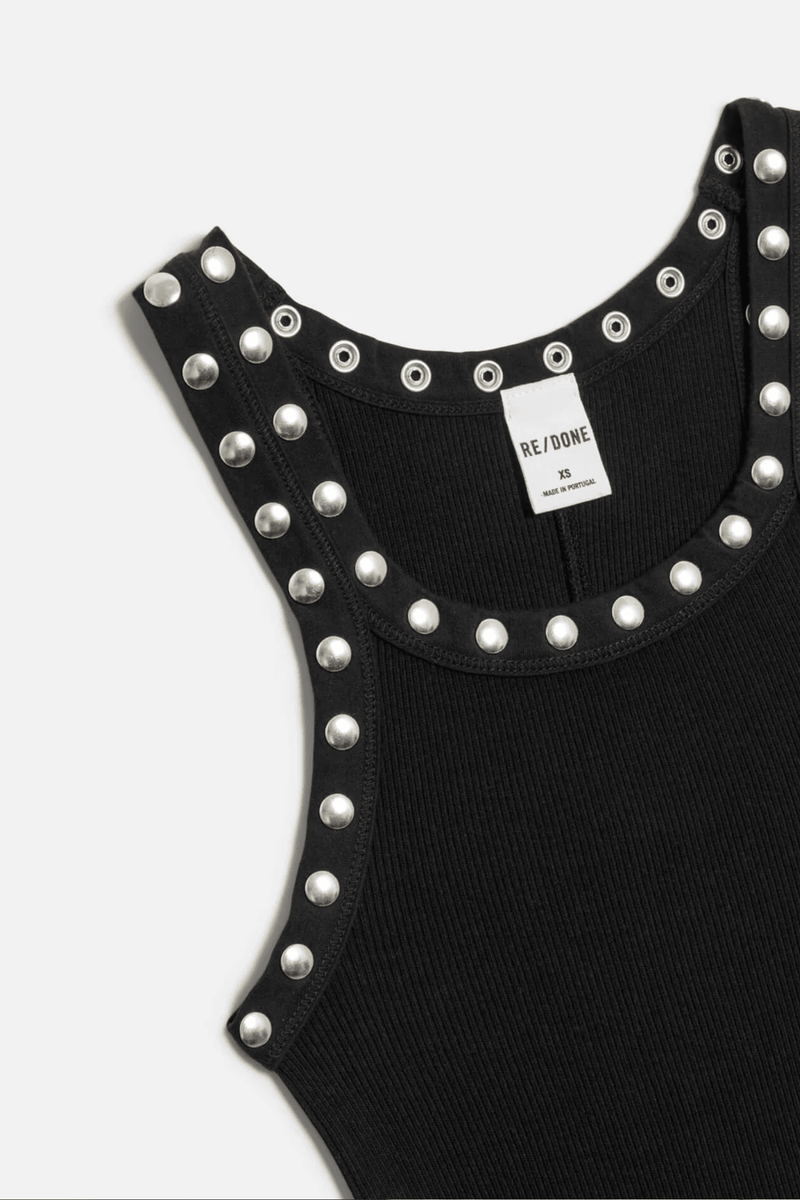 RE/DONE | Studded Ribbed Tank - Black
