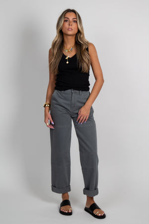 LNA | Lenny V Neck Top - Black