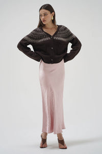 LNA | Stewart Fair Isle Cardigan - Brown