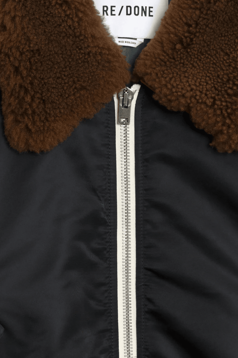 RE/DONE | Shrunken Bomber - Black