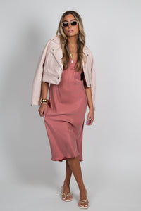 LUCY PARIS | Andee Bias Dress - Dusty Rose