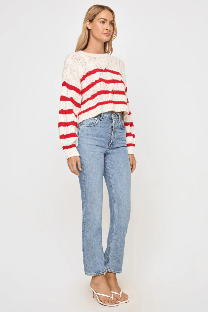 L*SPACE | Kensley Pullover - White/Red