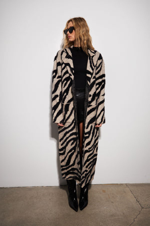 JOHN + JENN | Rashad Coat - Shadow Zebra