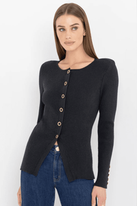 GENERATION LOVE | Cherish Rib Cardigan - Black
