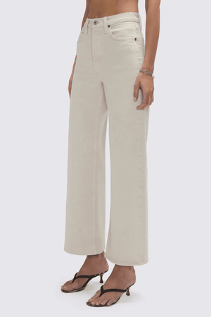 RE/DONE | High Rise Wide Leg Crop - Pebble