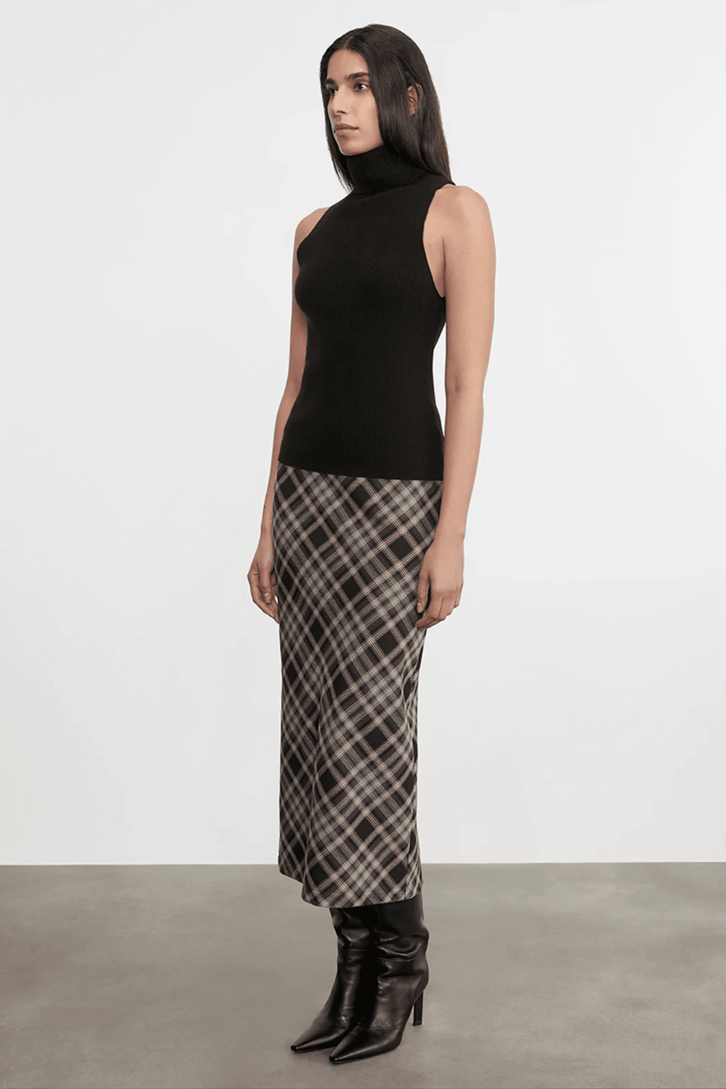 ENZA COSTA | Easy Bias Skirt - Plaid