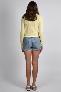 GENERATION LOVE | Megan Pointelle Cardigan - Pale Yellow