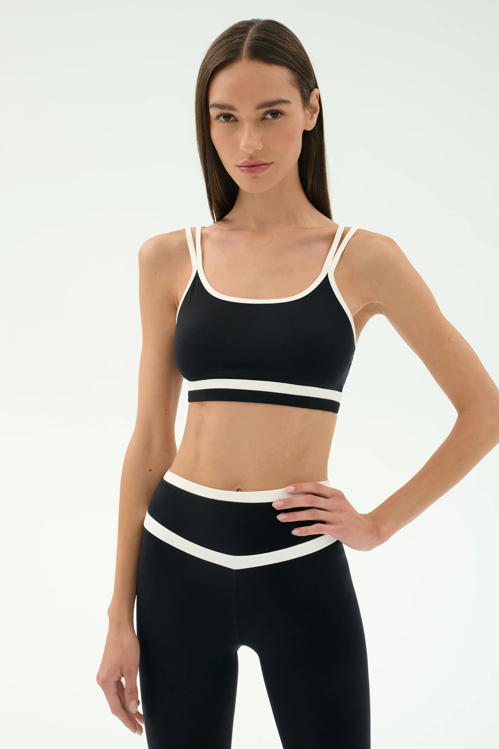SPLITS59 | Eva Rigor Double Strap Bra - Black