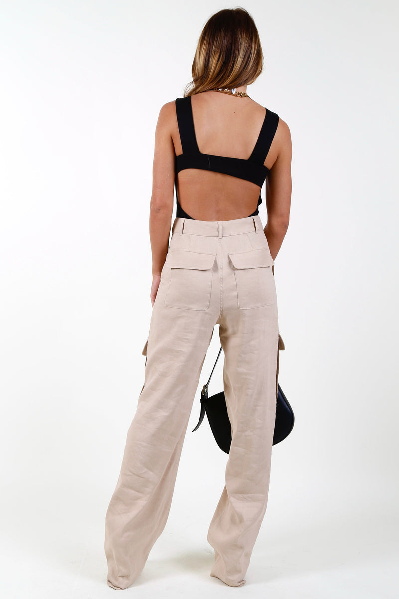 Open Back Bodysuit - Black