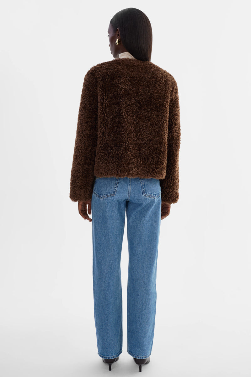 LAMARQUE | Emilia Faux Fur Jacket - Brown