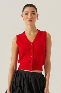ASTR | Eira Sweater Vest - Red