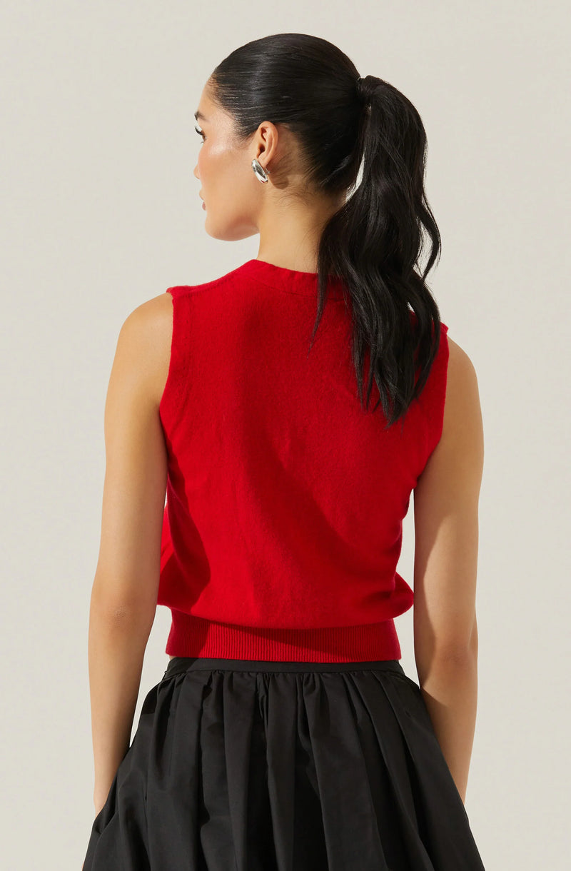 ASTR | Eira Sweater Vest - Red