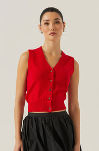 ASTR | Eira Sweater Vest - Red