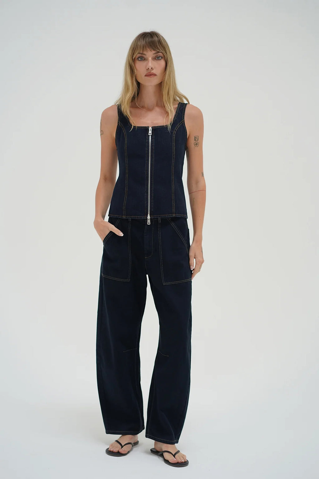 LNA | Cross Creek Pant - Raw Look Denim