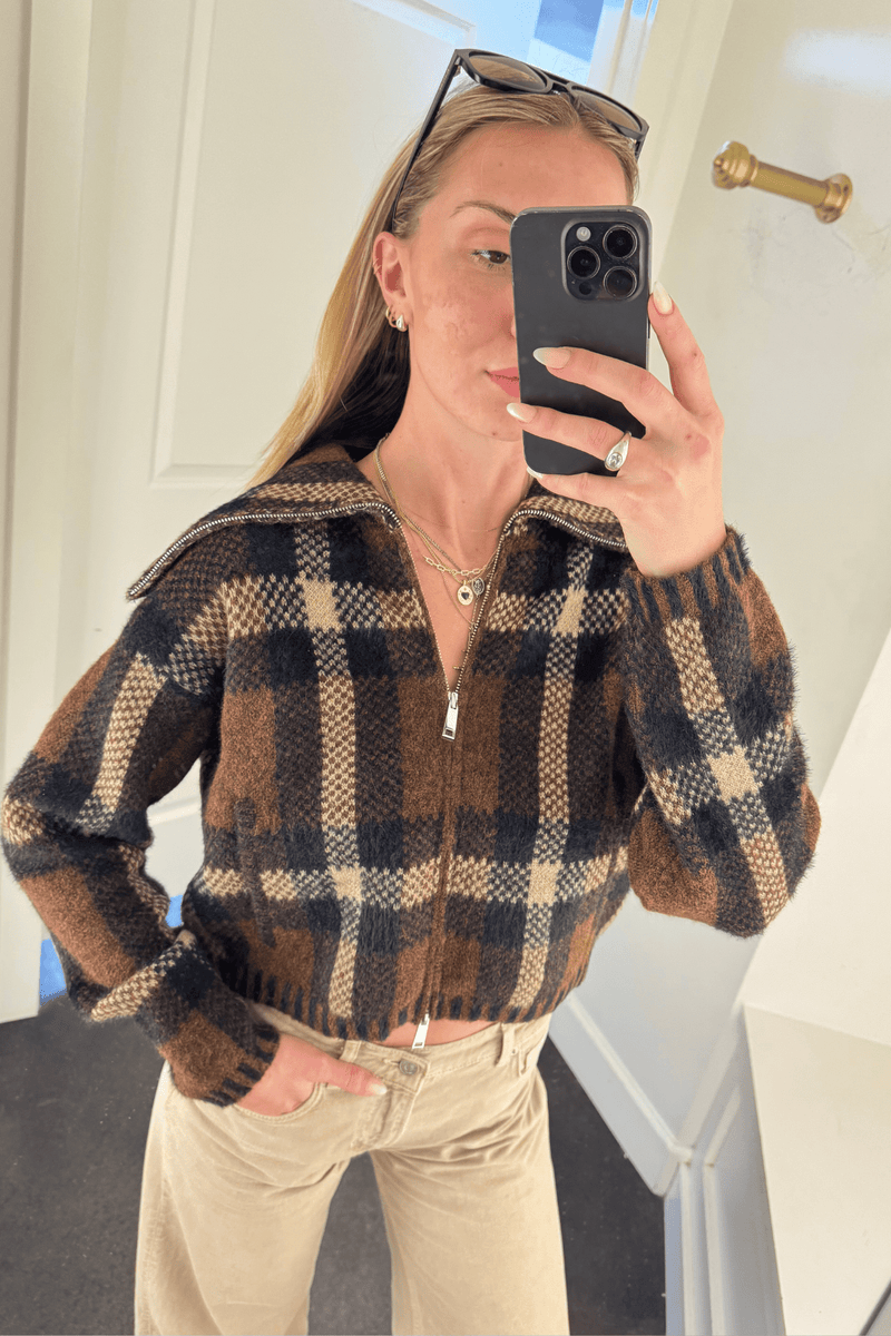 BLANK NYC | Prep Academy Zip Up Sweater