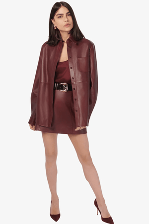 CAMI NYC | Wendell Genuine Leather Jacket - Syrah