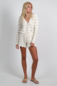 GENERATION LOVE | Joe Crystal Pointelle Shorts - Natural