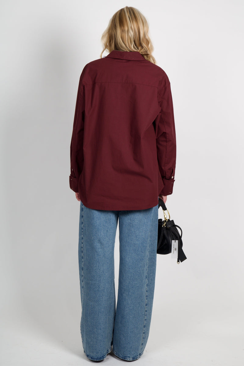 SMYTHE | Classic Relaxed Shirt - Wine