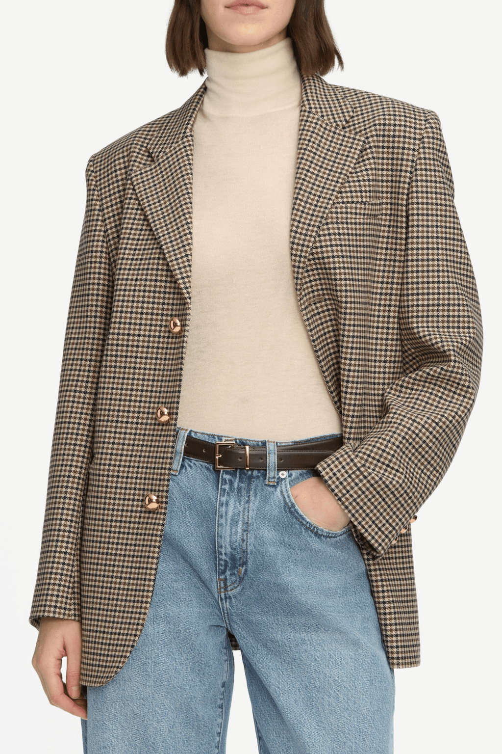 FRAME | The Houndstooth Blazer - Navy