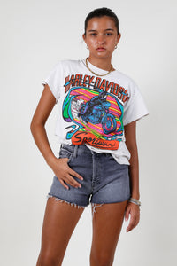 MADEWORN | Harley Davidson Sportster Crew Tee - Vintage White