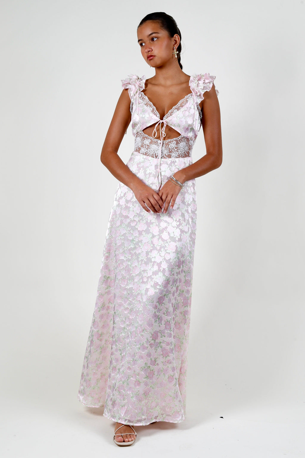 FOR LOVE & LEMONS | Estelle Maxi Dress - Pink