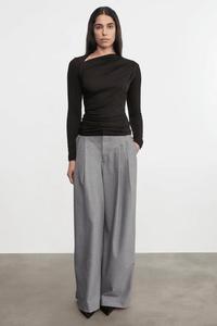 ENZA COSTA | Fluid Jersey Slash Top - Black
