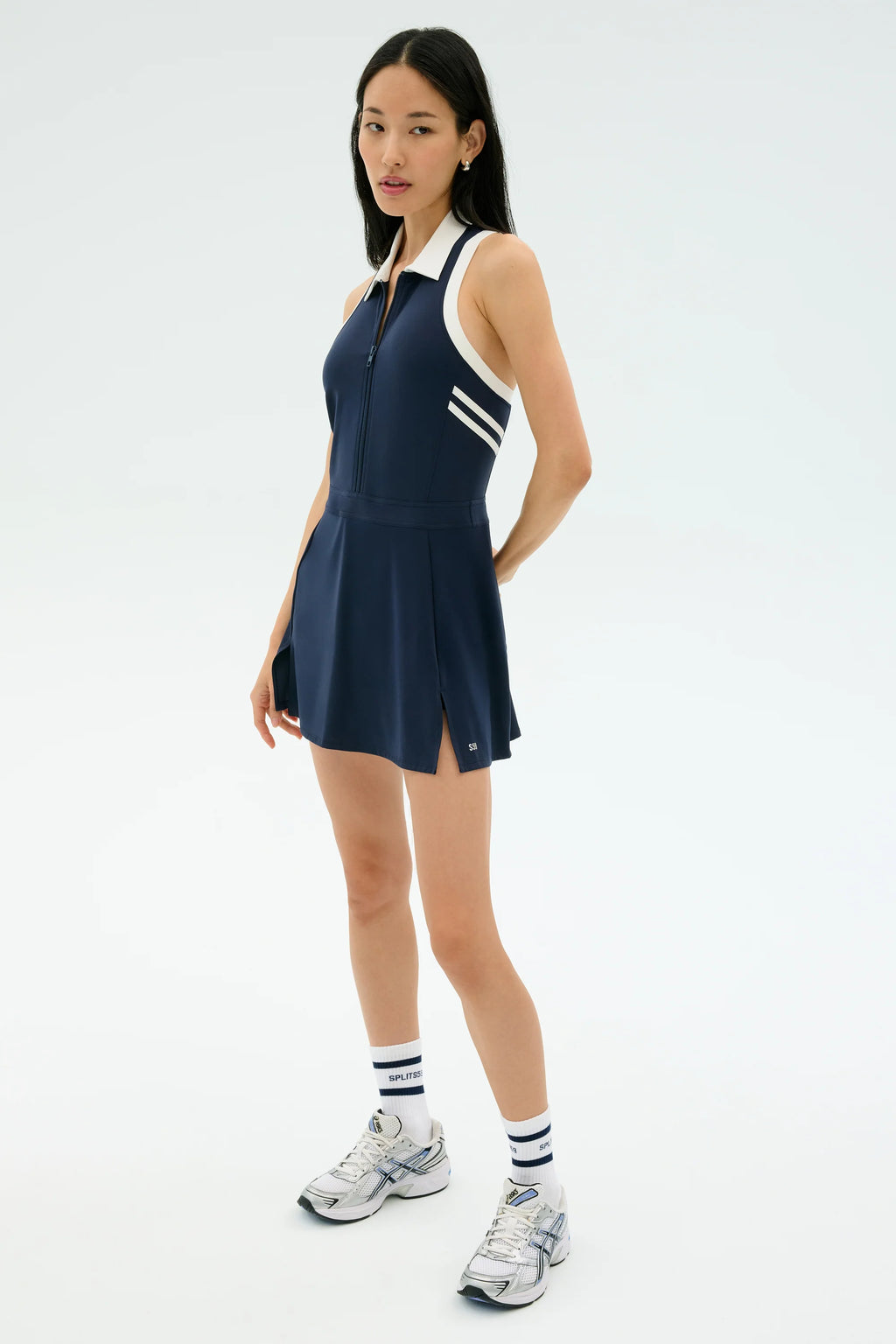 SPLITS59 | Austin Rigor Dress - Indigo/White