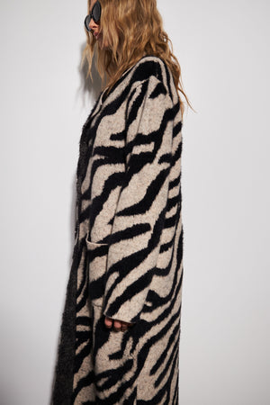 JOHN + JENN | Rashad Coat - Shadow Zebra
