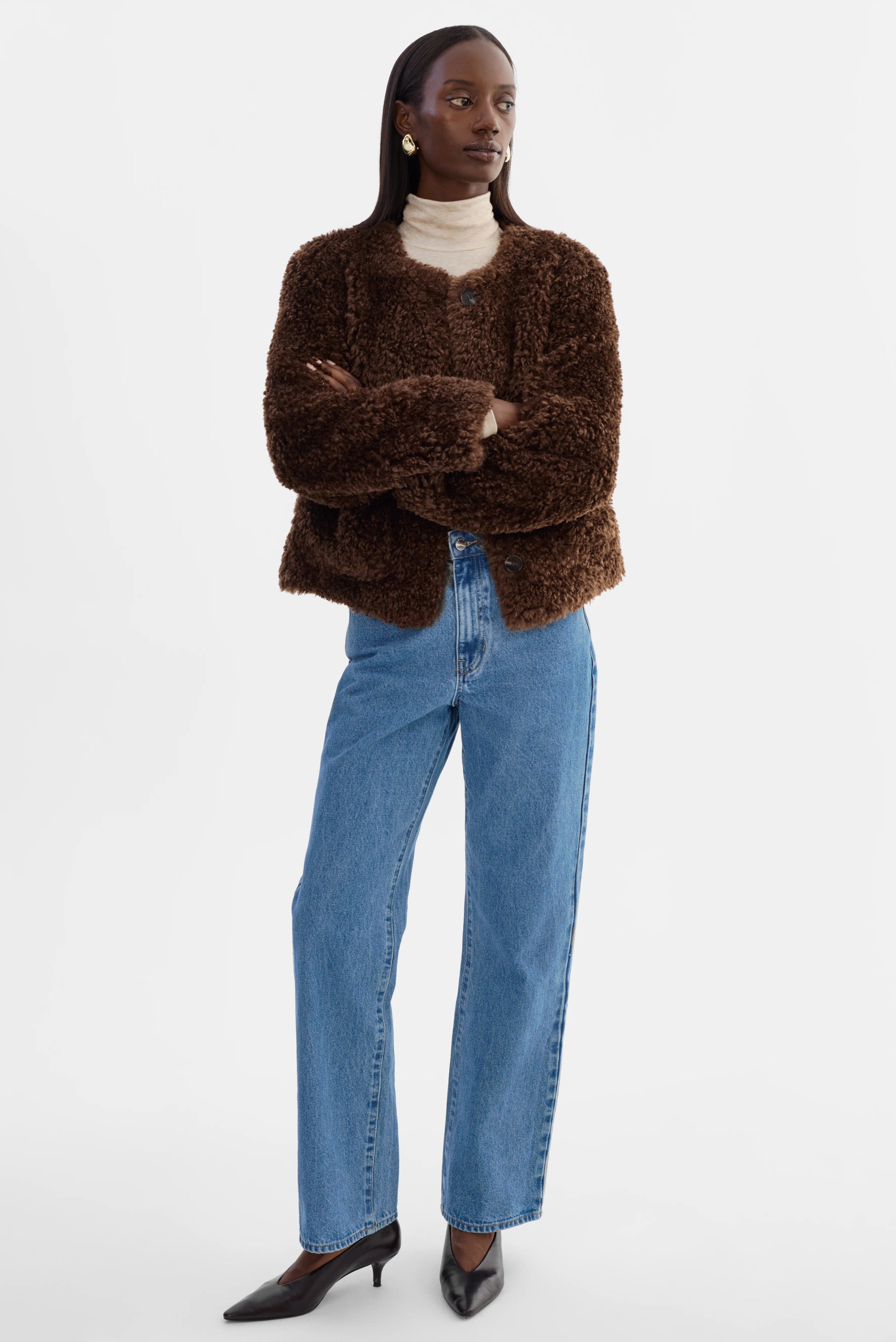 LAMARQUE | Emilia Faux Fur Jacket - Brown – Scarlet Clothing