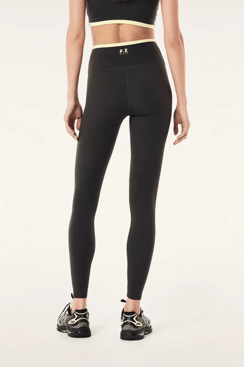 P.E NATION | Vita Full Length Leggings - Smokestone/ Lemonade