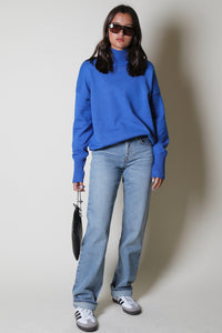 The Kylee Knit Pullover Sweater - Blue
