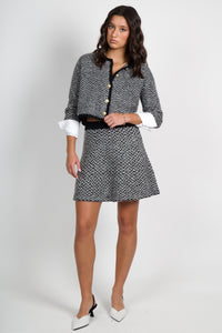 DEREK LAM | Imogen Knit Mini Skirt - Herringbone
