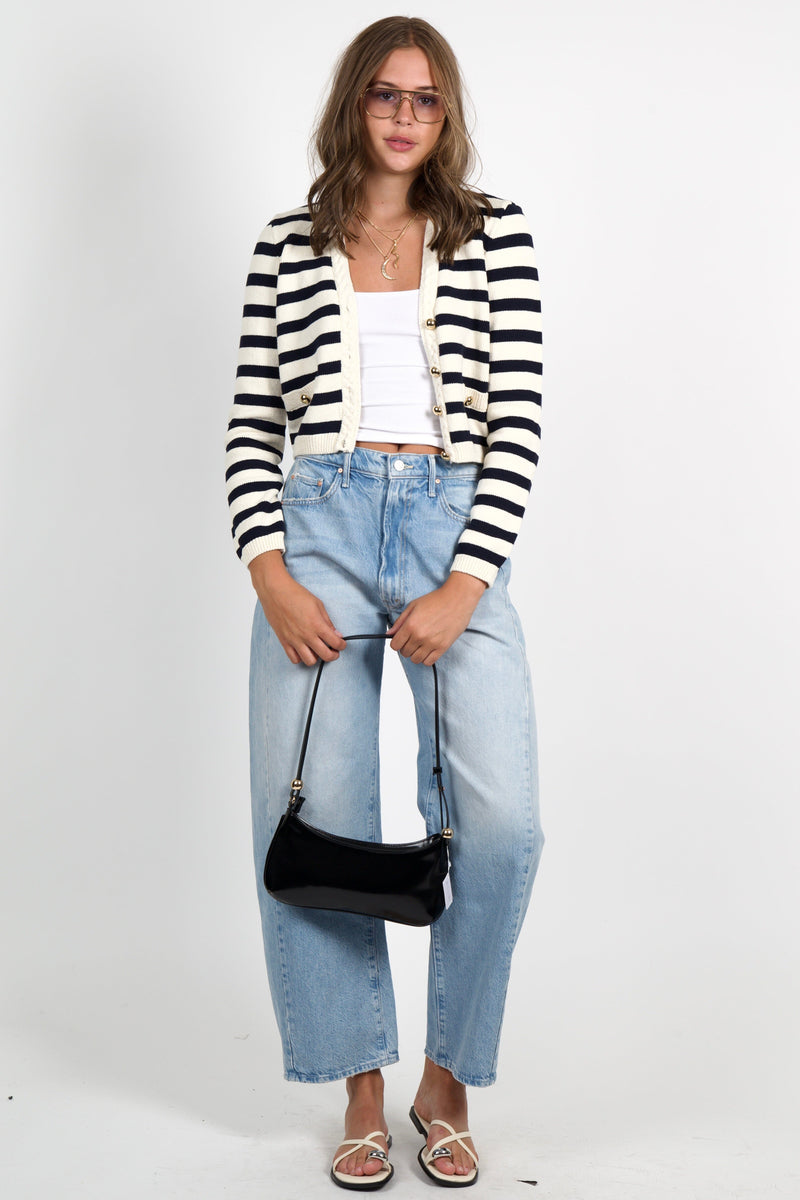 FRAME | The Harbor Cardigan - Navy Stripe