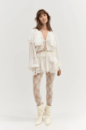 FOR LOVE & LEMONS | Jeanne Jacquard Top - Cream