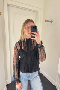 LUCY PARIS | Lizette Lace Top - Black