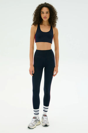 SPLITS59 | Ella High Waist Airweight 7/8 - Indigo/Pirate Red
