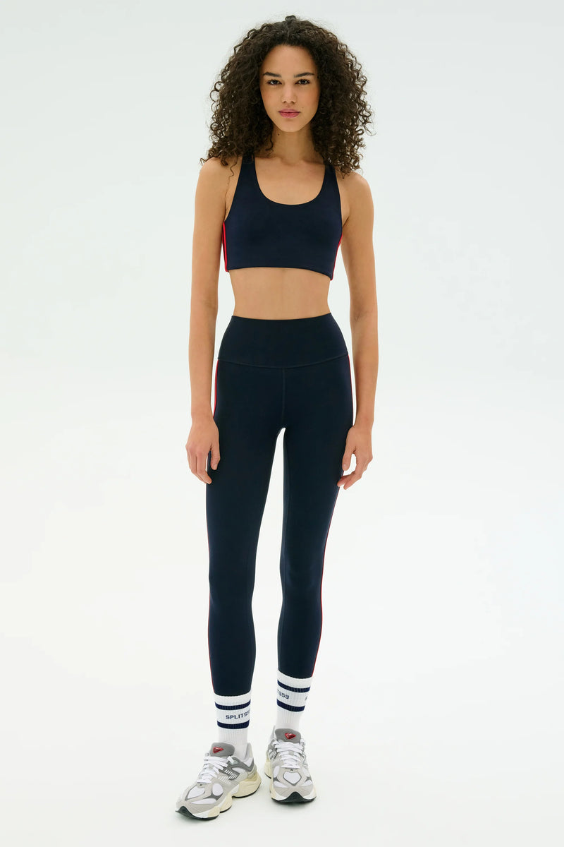 SPLITS59 | Ella High Waist Airweight 7/8 - Indigo/Pirate Red