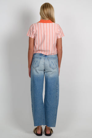 LINE & DOT | Rheba Stripe Sweater Top - Peach