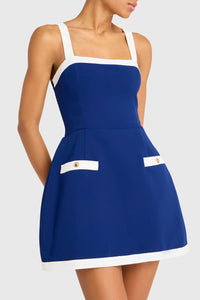 AMANDA UPRICHARD | Martini Skort Romper - Navy/Ivory