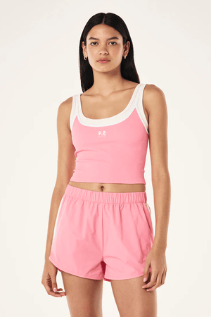 P.E NATION | Forward Tank - Pink Lemonade / Whisper White