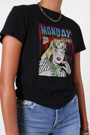 RE/DONE | "Monday Again" Classic Tee - Washed Black