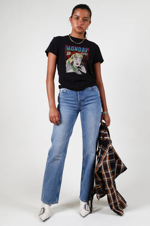 RE/DONE | 90's High Rise Loose - Worn Blue