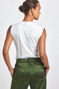 DEREK LAM 10 CROSBY | Nia Assymmetric Embellished Tee - White
