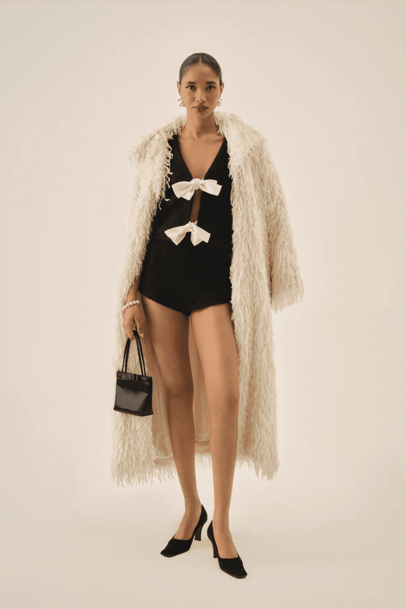 FOR LOVE & LEMONS | Bonnie Boucle Top - Black