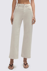RE/DONE | High Rise Wide Leg Crop - Pebble