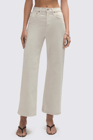 RE/DONE | High Rise Wide Leg Crop - Pebble
