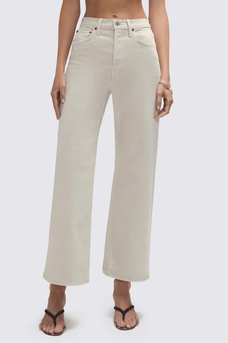 RE/DONE | High Rise Wide Leg Crop - Pebble