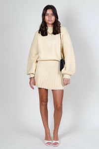 Gabrielle Mini Knit Skirt - Yellow